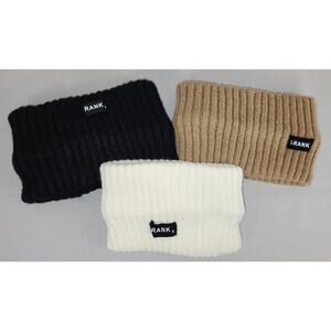 Grank Women's Knit Headband Black, Ivory & Brown Ear Warmer (3-pack)